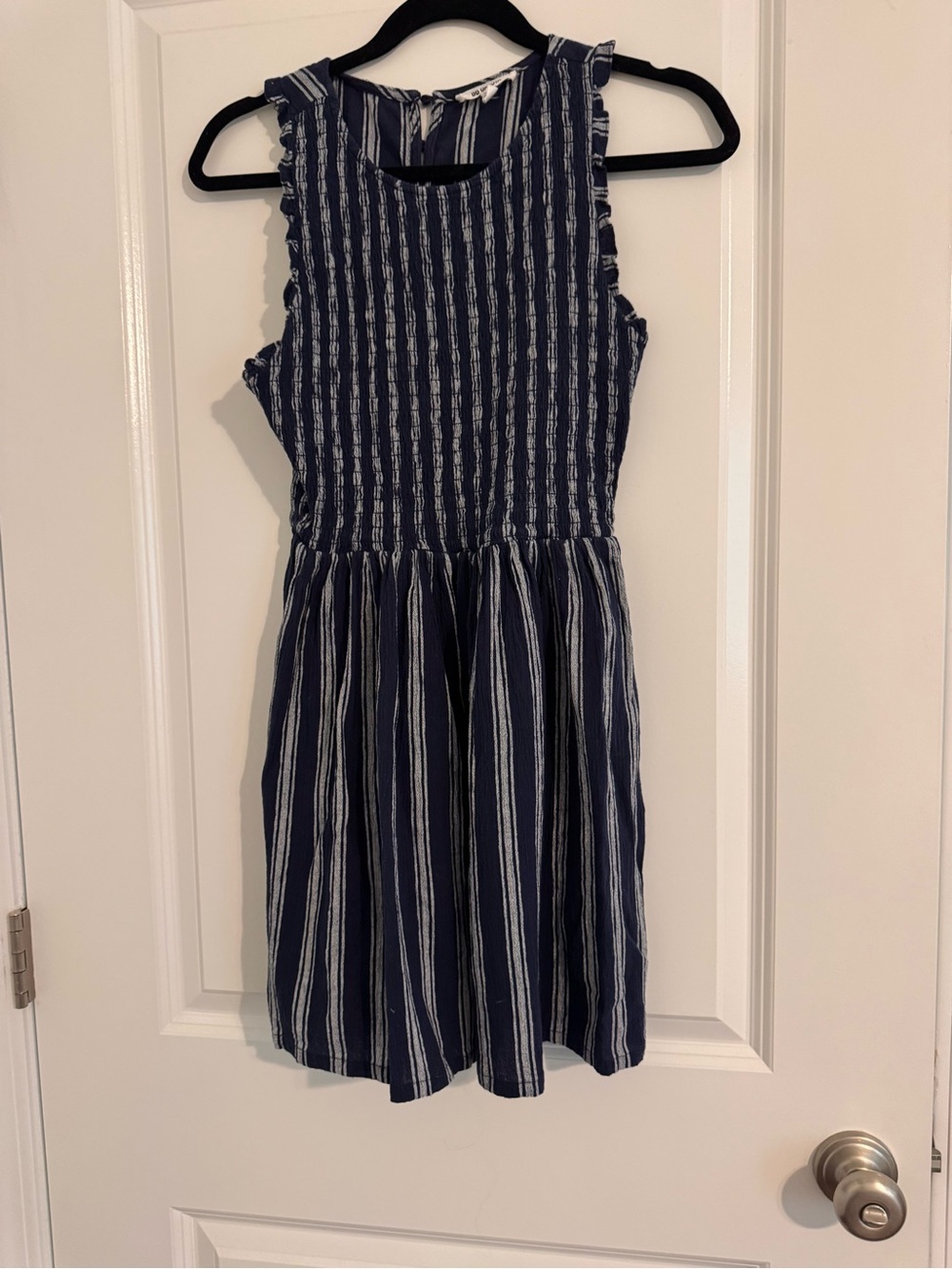 BB Dakota Navy & White Striped Sleeveless Dress